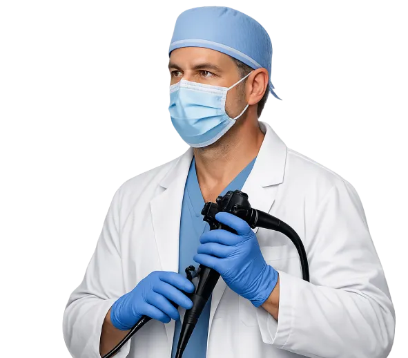 Doctor during endoscopy